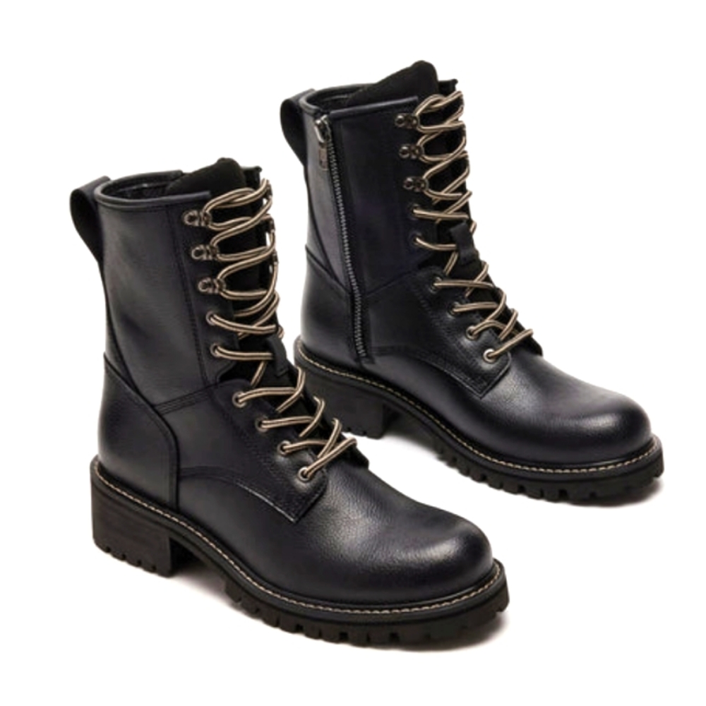 DREVAN Steve Madden Black Combat Boots